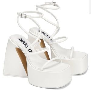 BRAND NEW *not worn* Naked Wolf Angel White Leather Size 38